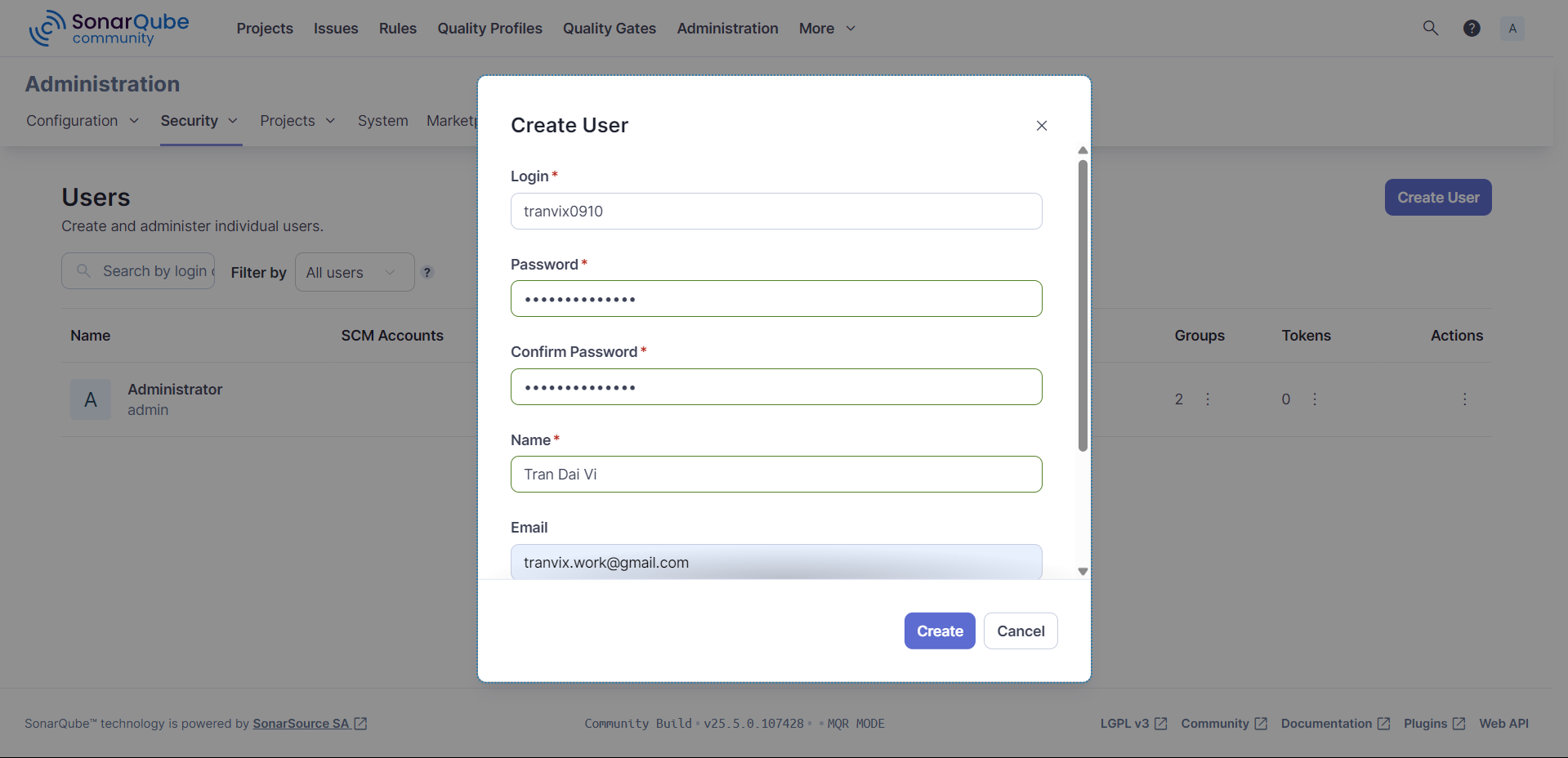 Secret Key SonarQube