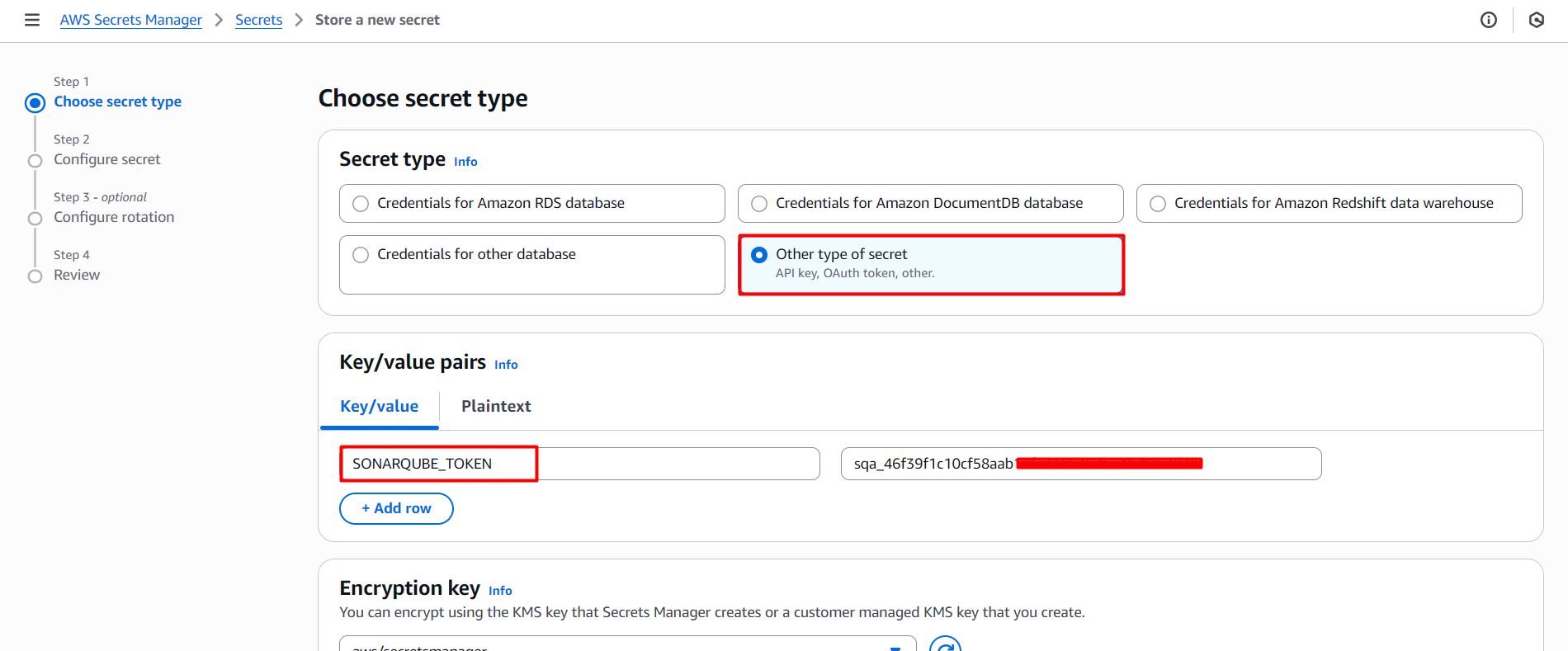 Secret Key SonarQube