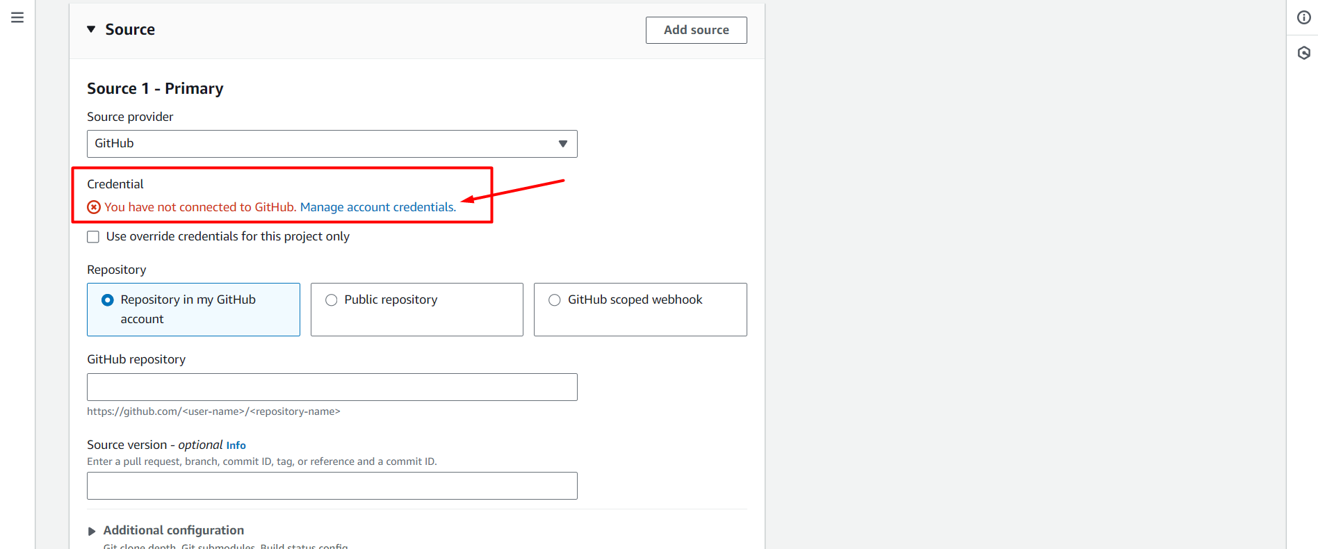 Create CodeBuild Project