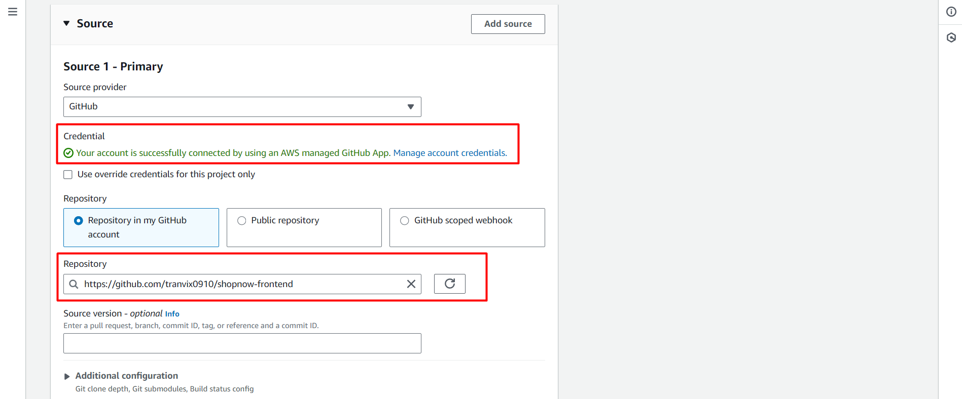 Create CodeBuild Project